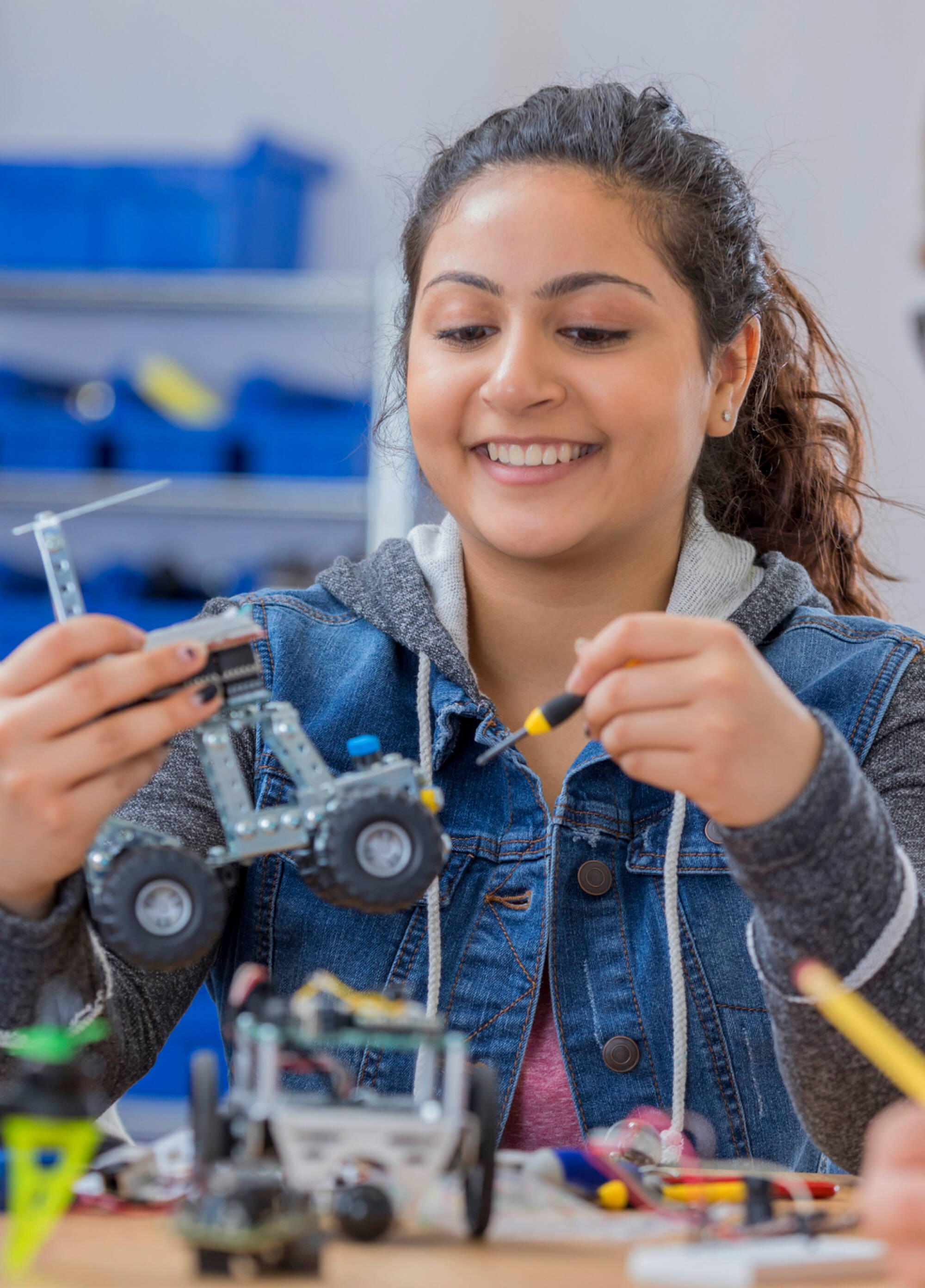 Next Engineers student in the lab
